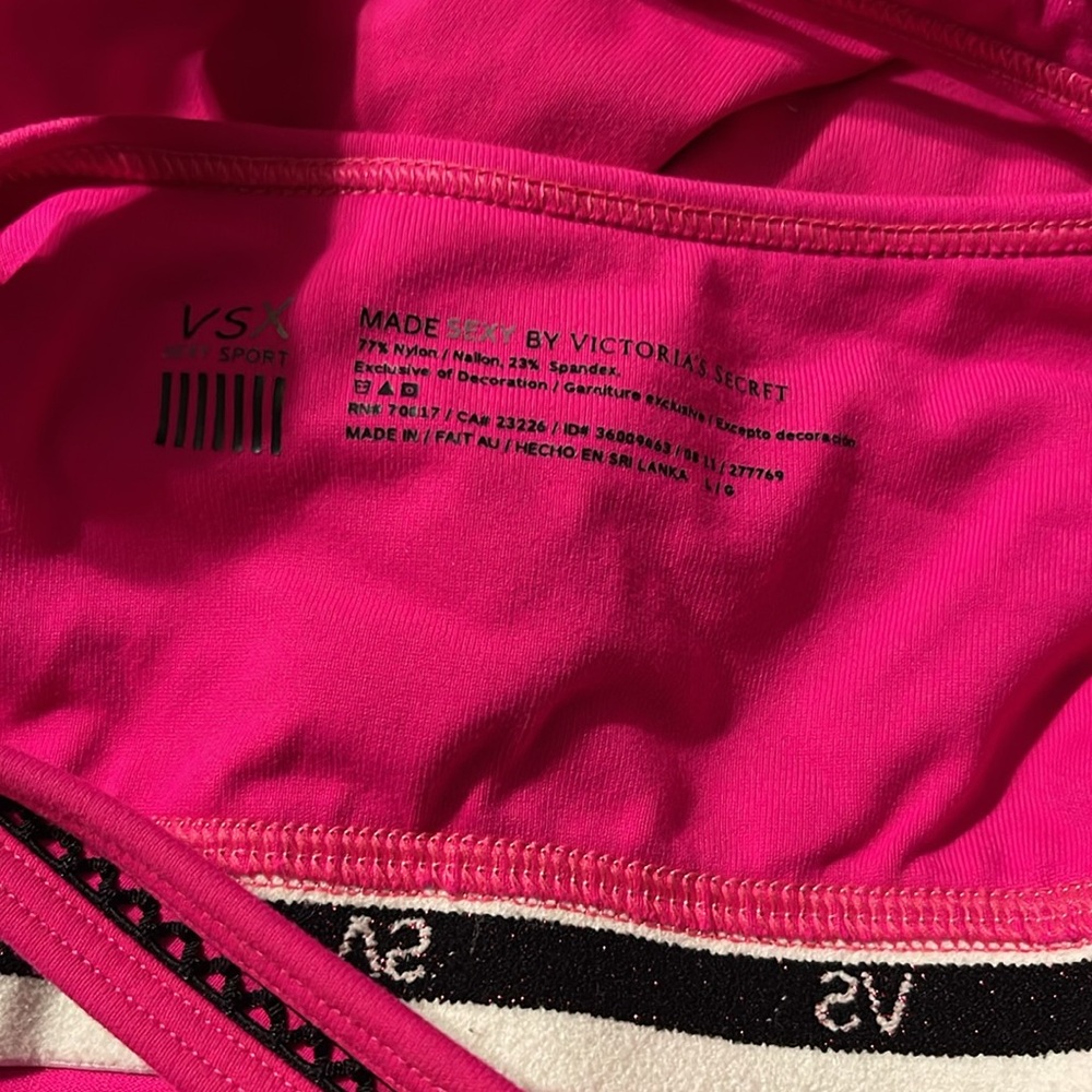 VSX Sexy Sport tank top with built in support. Size L, pink - Picture 4 of 4